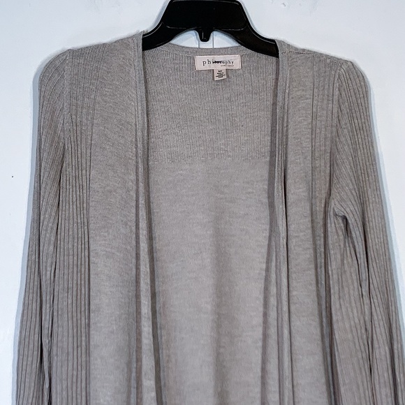 Philosophy Long Sleeve Open Style Cardigan Sweater - Picture 2 of 9
